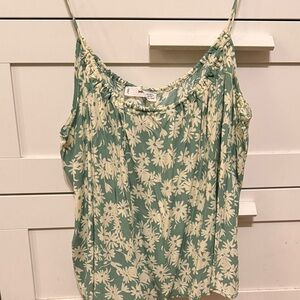 Mango Green Floral Camisole with Cream Daisy Print